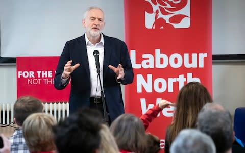 Labour leader Jeremy Corbyn, seen here campaigning in Lancashire last week, faces new claims the party is not taking a tough enough line on anti-Semitism - Credit: Danny Lawson/PA