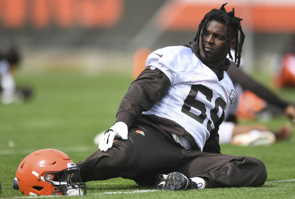 Arizona Cardinals offensive tackle Desmond Harrison spent his rookie season with the Cleveland Browns. (Getty Images)