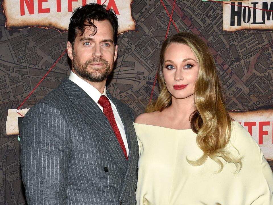 Henry Cavill and Natalie Viscuso at the world premiere of "Enola Holmes 2" at The Paris Theater on October 27, 2022, in New York.