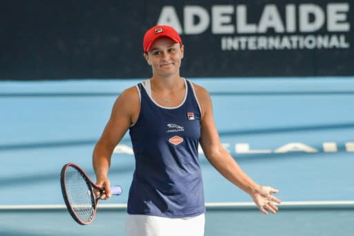 Ashleigh Barty has become the first Australian woman to lift a trophy on a home court since Jarmila Wolfe won Hobart in 2011