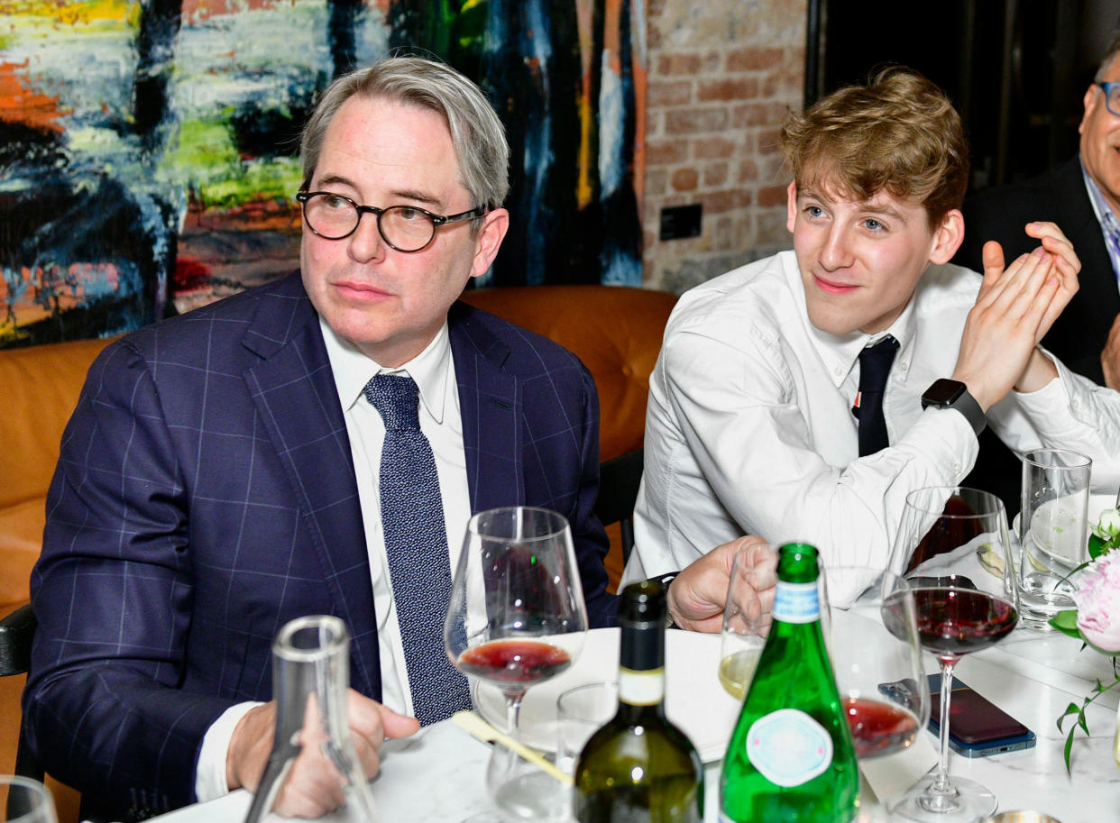 James, 19, was on hand to celebrate his dad's Haute Living magazine cover. (Eugene Gologursky / Getty Images)