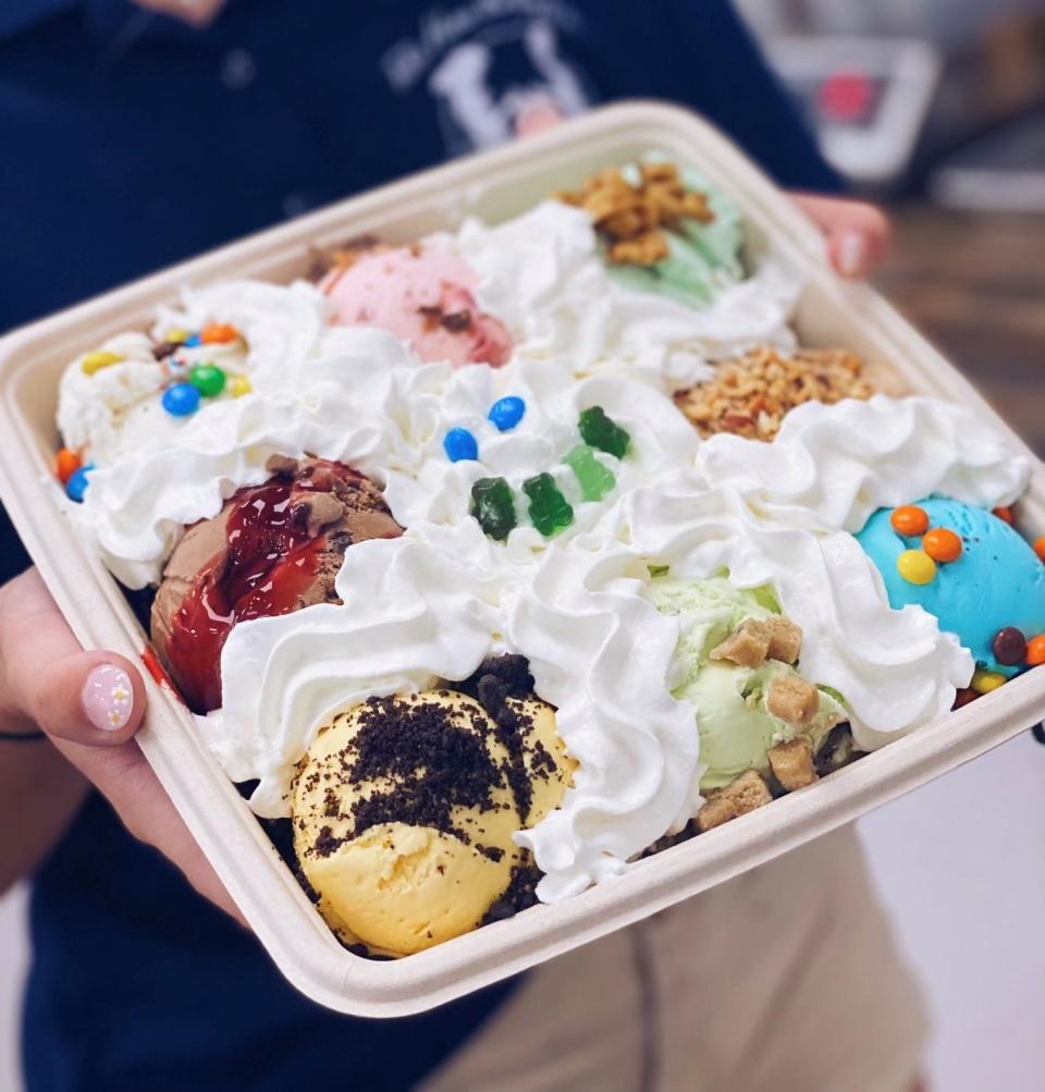 The Octopus Sundae at Hoffman's Ice Cream in Spring Lake Heights and Point Pleasant Beach.