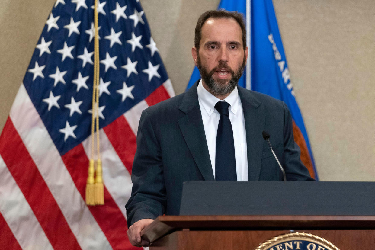 Special counsel Jack Smith speaks to reporters regarding the indictment of former President Donald Trump