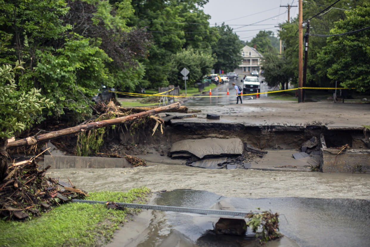 The edge of collapsed riverbank.