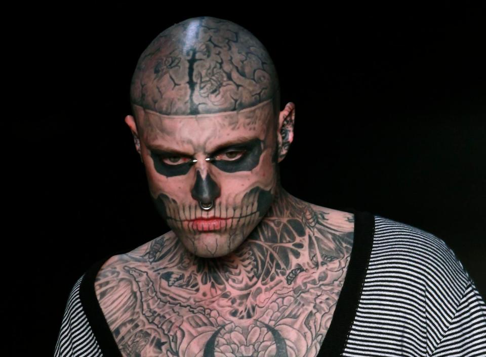 Canadian model and artist Rick Genest, who was best known as Zombie Boy, died on August 1, 2018 at the age of 32.