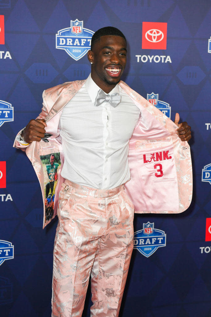 Terrion Arnold of the Alabama Crimson Tide arrives to the 2024 NFL Draft at the Fox Theatre on April 25, 2024, in Detroit, Michigan. / Credit: Aaron J. Thornton / Getty Images