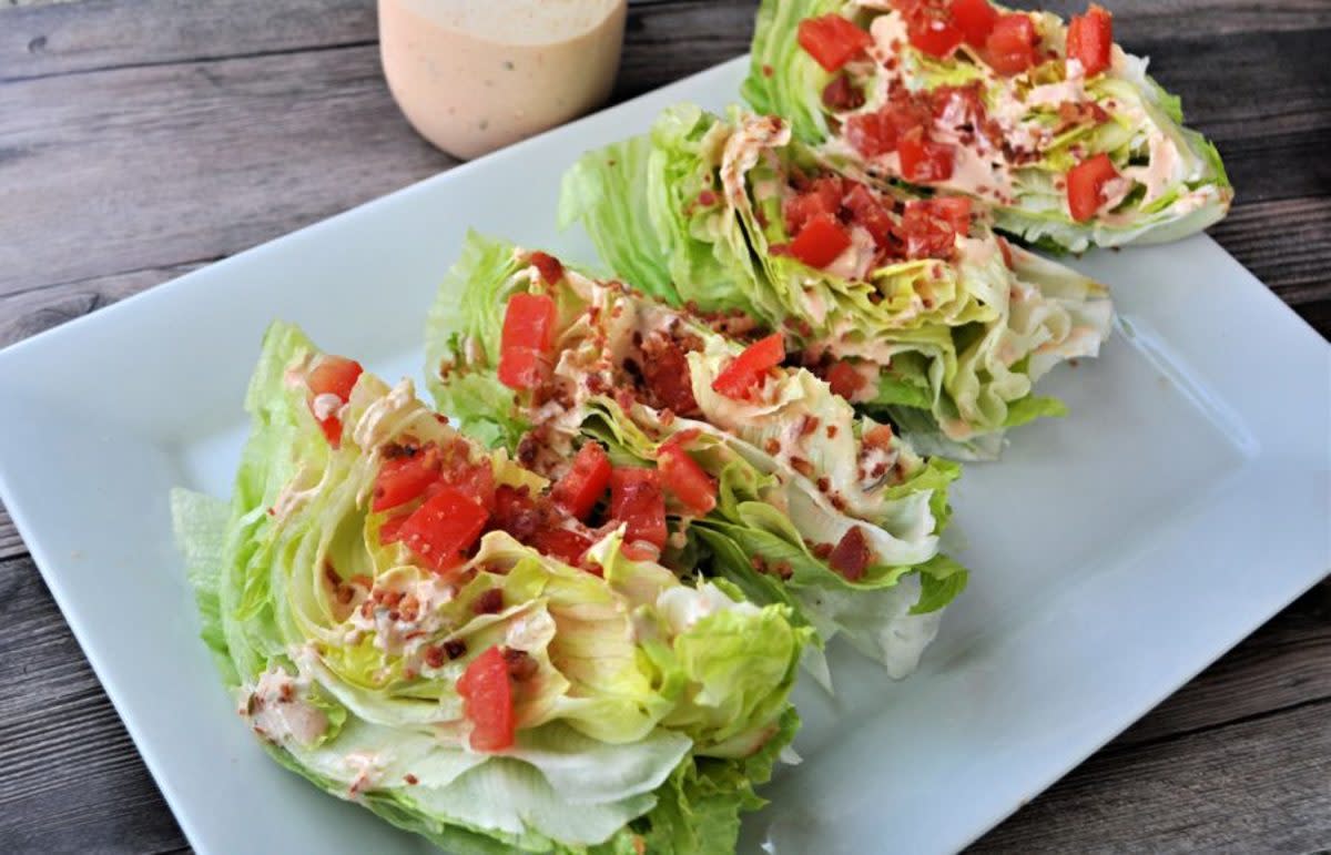 <p>Krista Marshall</p><p>This homemade Russian dressing will make you want to eat a salad every day of the week!</p><p><strong>Get the recipe: <a href="/1094467/kristamarshall/homemade-russian-dressing/" data-ylk="slk:Homemade Russian Dressing;elm:context_link;itc:0;sec:content-canvas" class="link rapid-noclick-resp">Homemade Russian Dressing</a></strong></p>