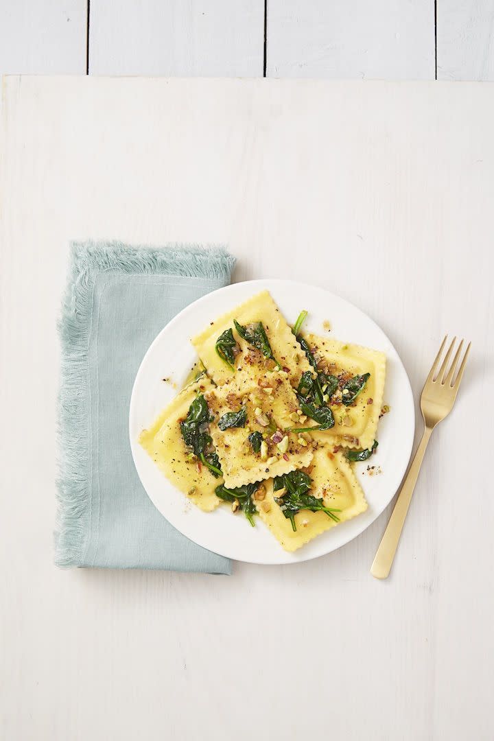 Ravioli With Brown Butter & Spinach