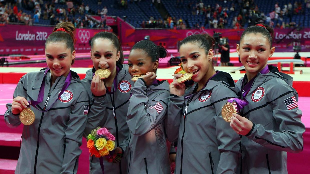 olympic gymnasts then and now