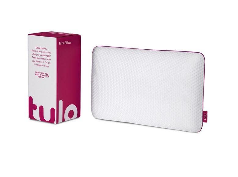 <strong><a href="https://fave.co/2uh8zMg" target="_blank" rel="noopener noreferrer">Tulo's high-density foam pillow</a></strong> is made of a cooling material that maintains your body temperature so you're never too hot or too cold. Its foam is infused with titanium so it's incredibly firm, which is what you need to align your spine for a good night's sleep. No neck pain necessary. <strong><a href="https://fave.co/2uh8zMg" target="_blank" rel="noopener noreferrer">Get it at Tulo, $89</a></strong>.