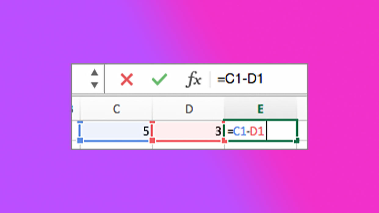  How to subtract in Excel 