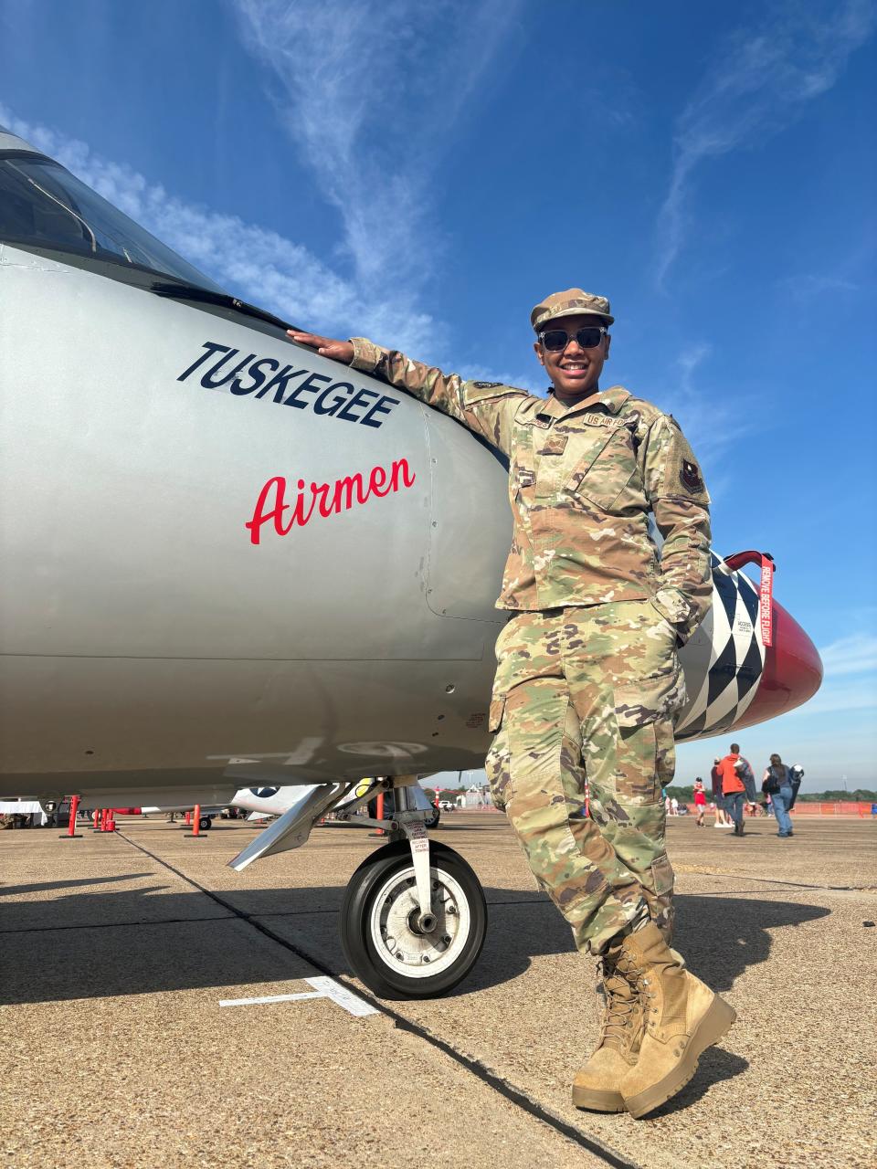 U.S. Air Force Staff Sgt. Khadijah Jones, non-commissioned officer in charge of the Infrastructure Flight for the 42nd Contracting Squadron poses for photo at Maxwell Air Force Base, Alabama, April 7, 2024. Jones plays a crucial role ensuring essential supplies, services and construction projects contracts are awarded, directly contributing to the operational readiness of Maxwell AFB and Gunter Annex.