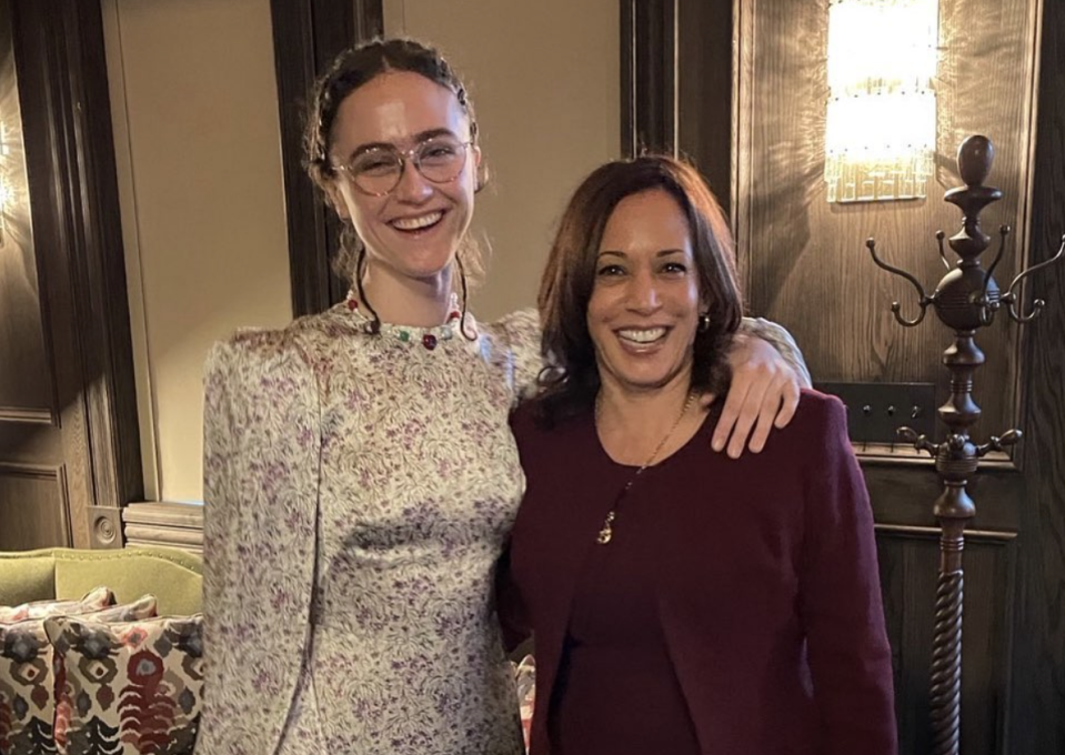 <p>Kamala Harris congratulates her stepdaughter Ella Emhoff on graduating from design school in New York City</p> (Instagram )