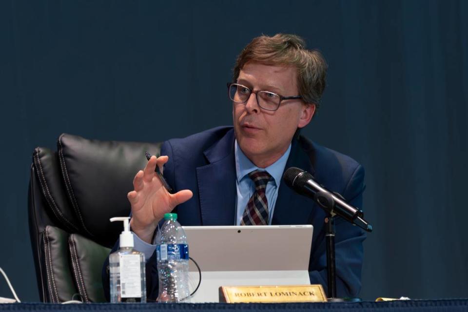 Robert Lominack, Richland District One board secretary/treasurer discusses the Vince Ford Early Learning Center during a meeting of the Richland District One school board on Tuesday, Jan. 23, 2024