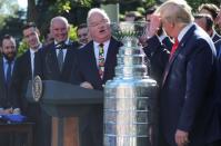 U.S. President Trump welcomes Stanley Cup champion St. Louis Blues at the White House in Washington