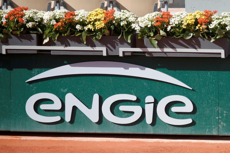 FILE PHOTO: Logo of Engie is seen on central court at Roland-Garros stadium
