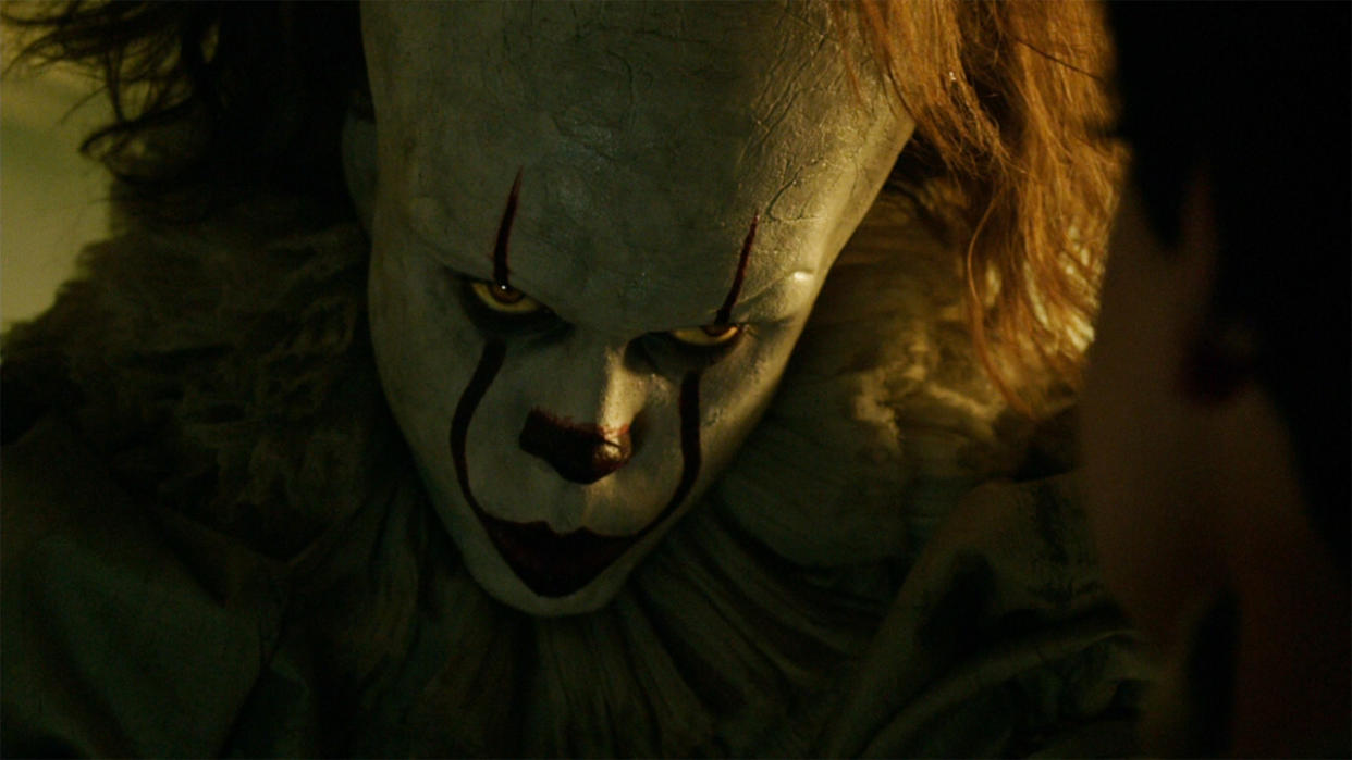   Bill Skarsgard as Pennywise in IT. 