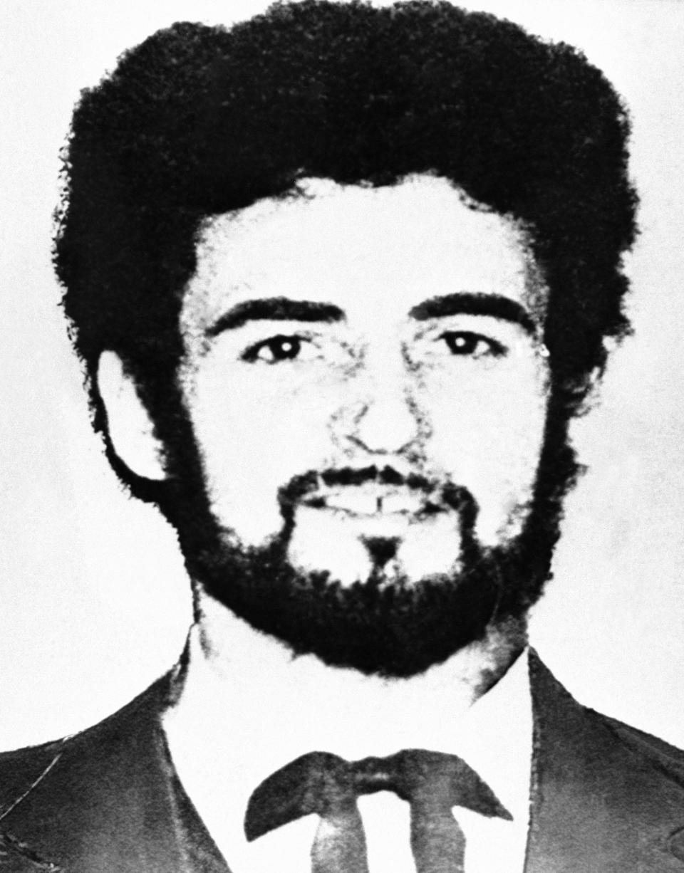 This 1978 file photo shows Peter William Sutcliffe, the alleged 'Yorkshire Ripper'. On Friday, Nov. 13, 2020, Britain’s Prison Service said that serial killer Peter Sutcliffe _ known as the Yorkshire Ripper died in the hospital. Sutcliffe was serving a life sentence after being convicted of murdering 13 women in northern England between 1975 and 1980. (AP Photo, files)