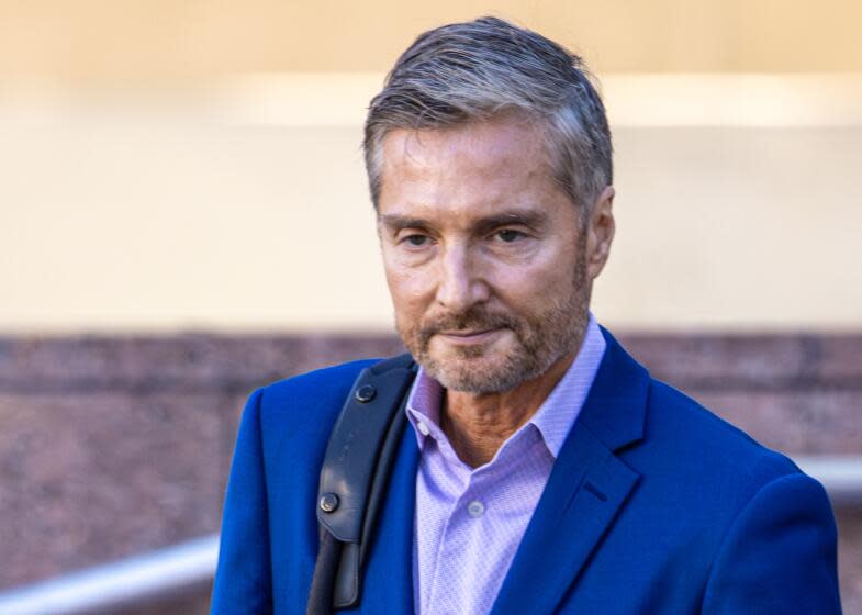 Peter Grossman exits Van Nuys Courthouse West on Tuesday, Jan. 23, 2024 in Van Nuys, CA.