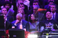 Jerry West, Steve Ballmer and others attend The Celebration of Life for Kobe & Gianna Bryant at Staples Center on February 24, 2020 in Los Angeles, California. (Photo by Kevork Djansezian/Getty Images)