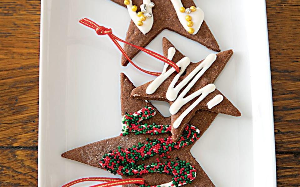 <p>Lidia Bastiancih</p><p>These cookies can actually double as tree ornaments too. </p><p><strong>Get the recipe: <a href="/237381/lidiabastianich/lidias-chocolate-star-cookies/" data-ylk="slk:Chocolate Star Cookies;elm:context_link;itc:0;sec:content-canvas" class="link ">Chocolate Star Cookies</a></strong></p>