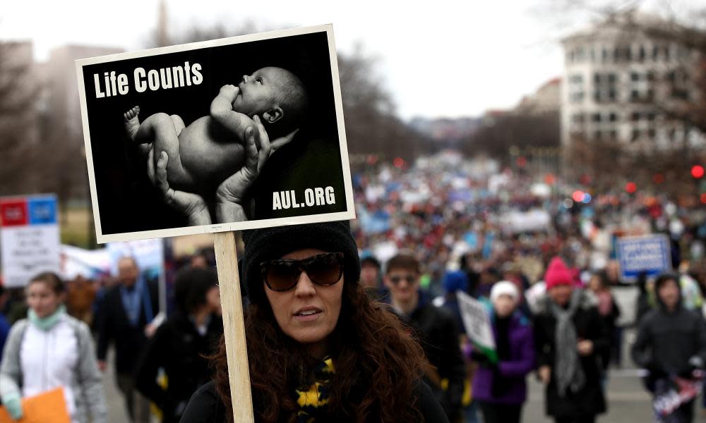 Last year’s March for Life rally on 27 January 2017. Thousands of demonstrators will gather in view of the White House. 