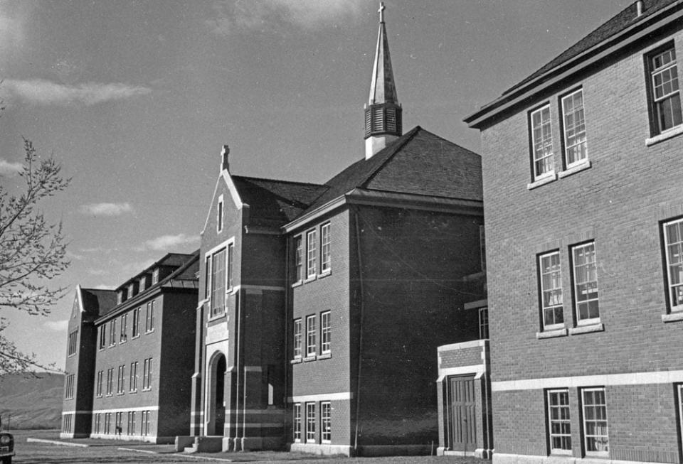 The main administrative building of the Kamloops Indian Residential School is pictured in 1970.