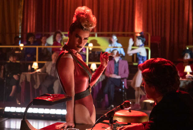 Debbie as Zoya the Destroyer, visible bra and all. Photo: Ali Goldstein/Courtesy of Netflix