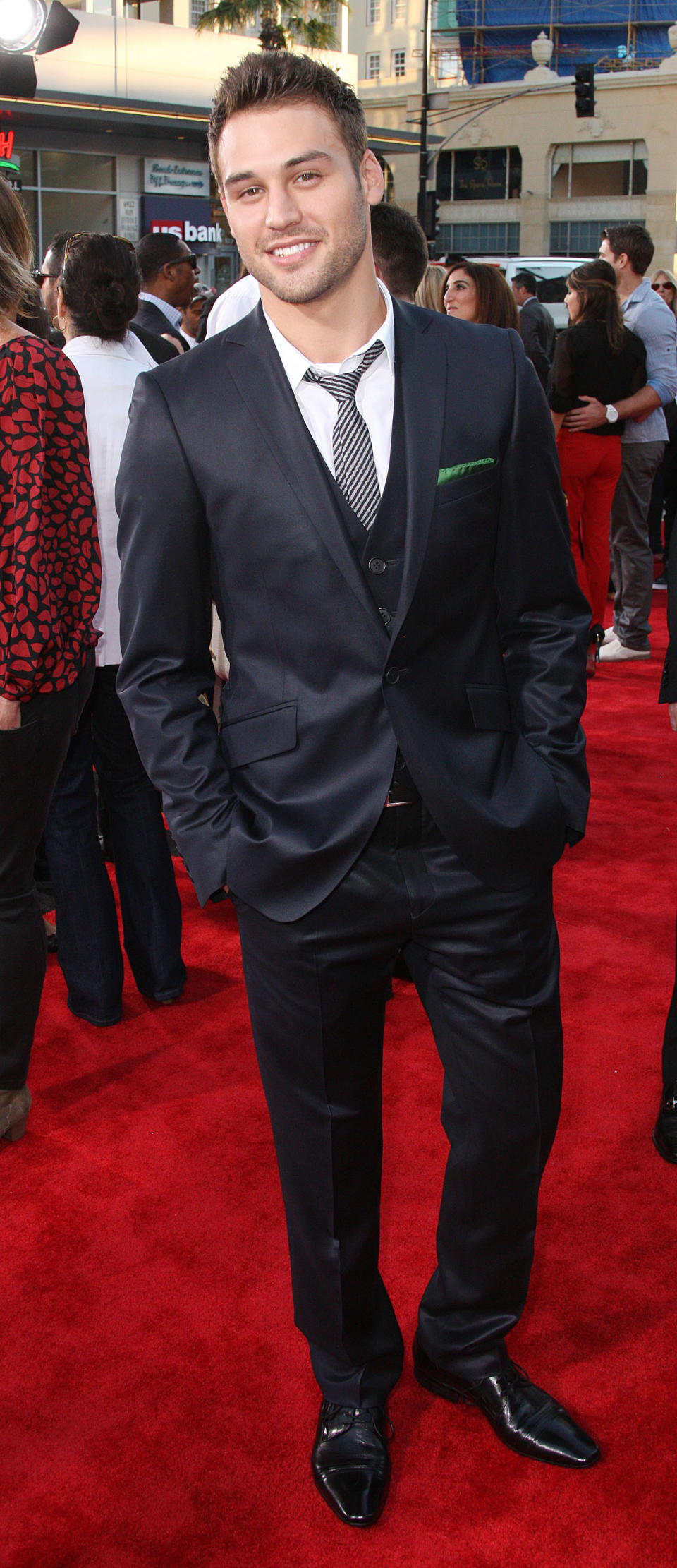 HOLLYWOOD, CA - JULY 17: Actor Ryan Guzman attends the Premiere Of Summit Entertainment's "Step Up Revolution" at Grauman's Chinese Theatre on July 17, 2012 in Hollywood, California. (Photo by Frederick M. Brown/Getty Images)