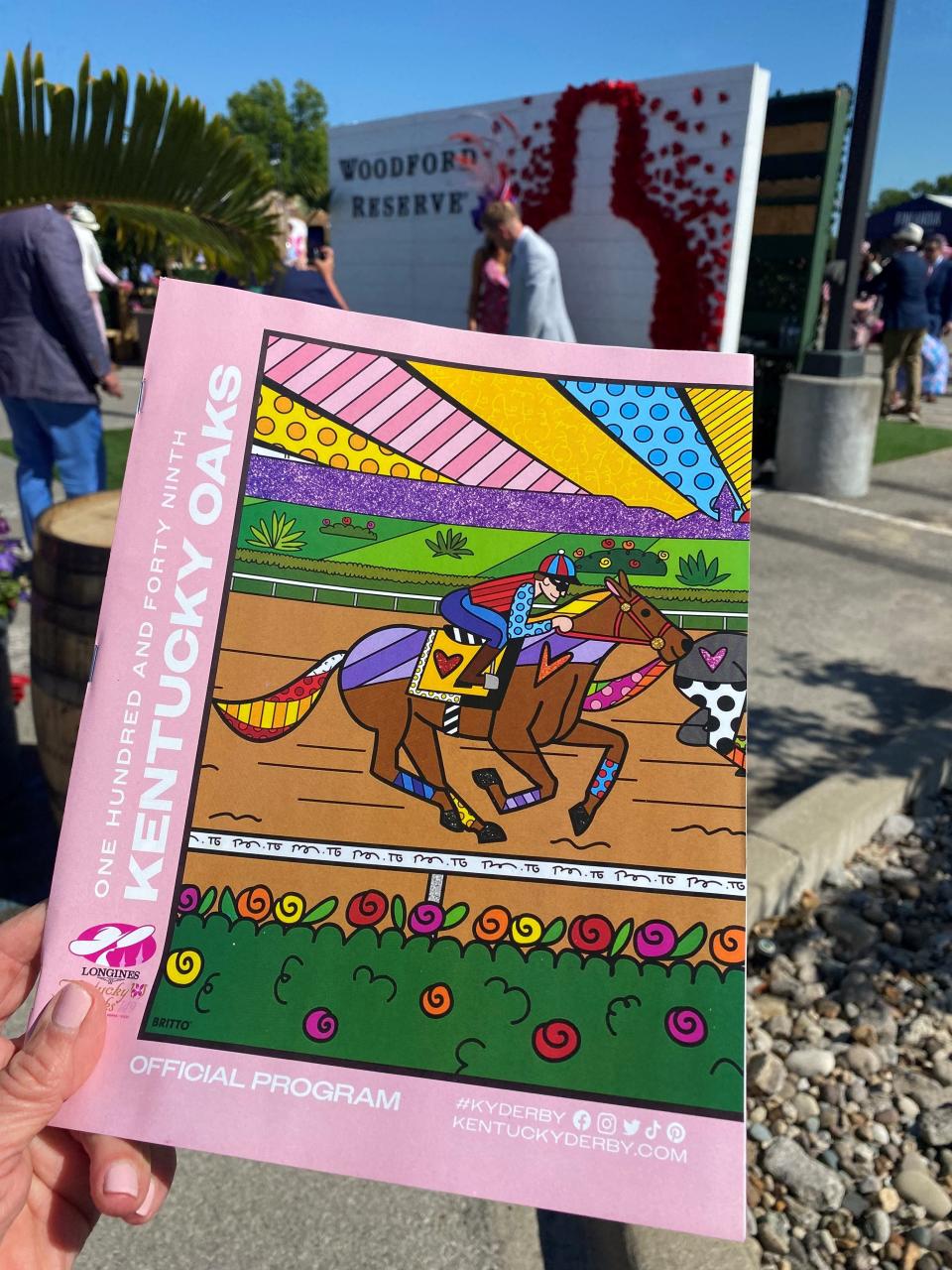 The program for the 2023 Kentucky Oaks was designed by Brazilian artist Romero Britto. May 5, 2023