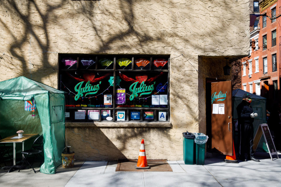 Julius' opened its doors as a bar in 1864. Before that, it was a grocery store. (Julius Constantine Motal / NBC News)