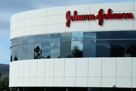 FILE PHOTO: A Johnson & Johnson building is shown in Irvine, California, U.S., January 24, 2017. REUTERS/Mike Blake/File Photo