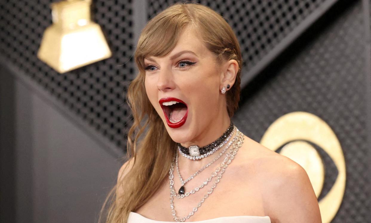 <span>Taylor Swift at the 2024 Grammy awards.</span><span>Photograph: Mario Anzuoni/Reuters</span>