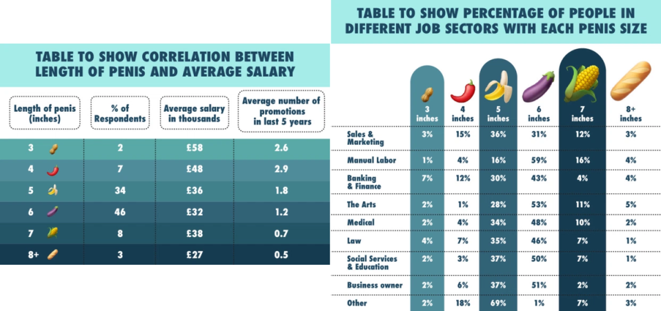 英國網站分析陰莖長度與收入和工作的關係。（圖／OnBuy）