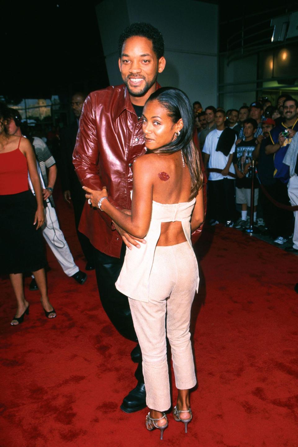 Will Smith and Jada Pinkett Smith at an event in California on June 18, 2000.