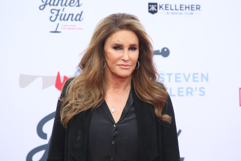 Caitlyn Jenner came out as transgender on the front of a magazine, pictured in April 2022. (Getty Images)