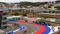 SOCHI, RUSSIA - SEPTEMBER 26: Alexander Albon of Thailand driving the (23) Aston Martin Red Bull Racing RB16 during qualifying ahead of the F1 Grand Prix of Russia at Sochi Autodrom on September 26, 2020 in Sochi, Russia. (Photo by Clive Mason - Formula 1/Formula 1 via Getty Images)