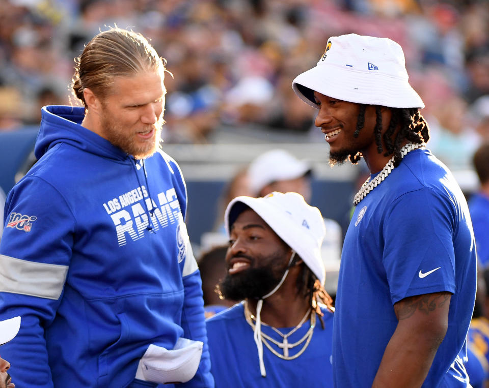 Clay Matthews and Todd Gurley during happier times with the Rams. (Photo by Harry How/Getty Images)