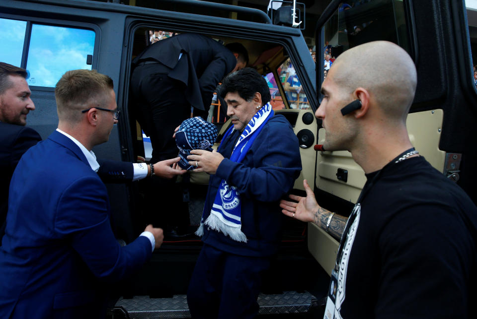 Under a watchful eye: Diego Maradona is “ready for the challenge” at Dinamo-Brest