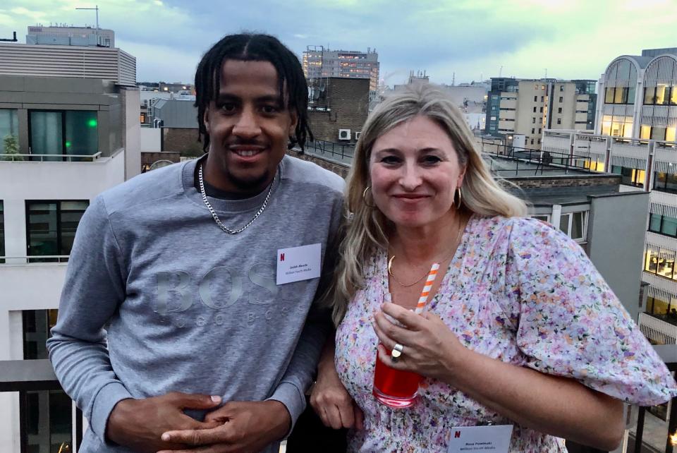 Filmmaker Judah Meade and Rosa Powloski at Netflix HQ in London - Credit: Bamigboye/Deadline