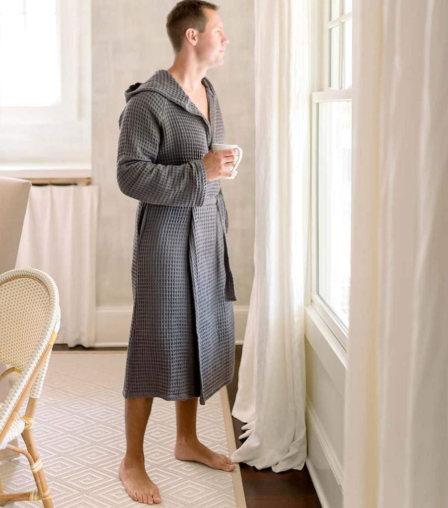 1) Turkish T Waffle Bathrobe