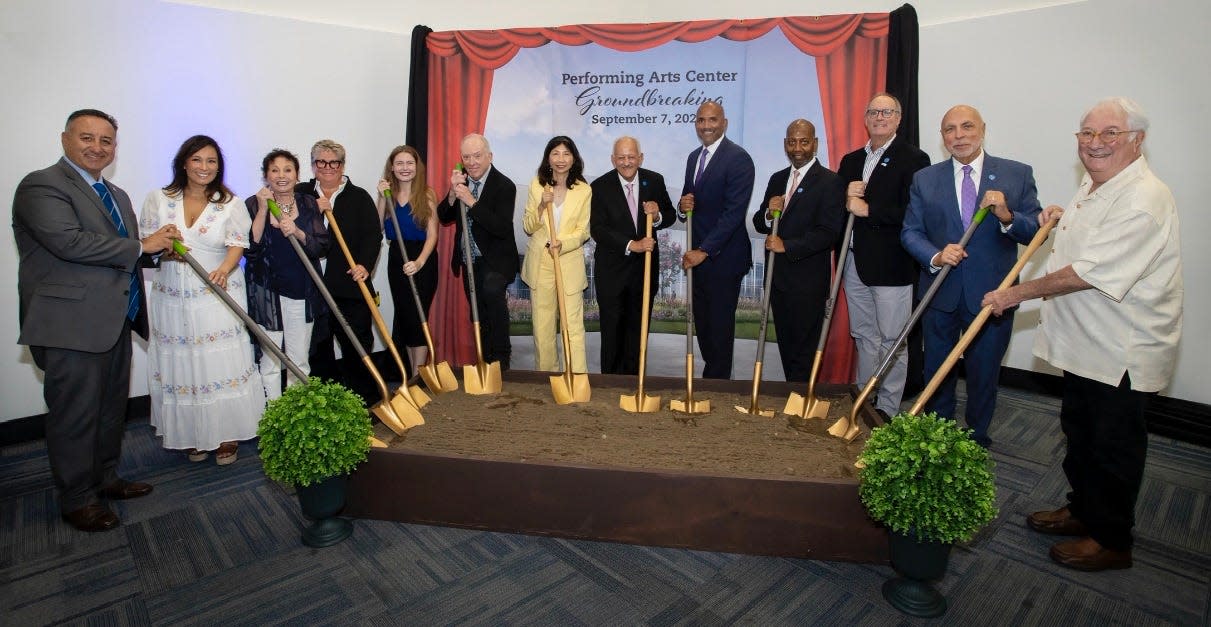 California State University, San Bernardino officials administrators, faculty, students and donors participated in the groundbreaking ceremony for the school's new Performing Arts Center on Wednesday
