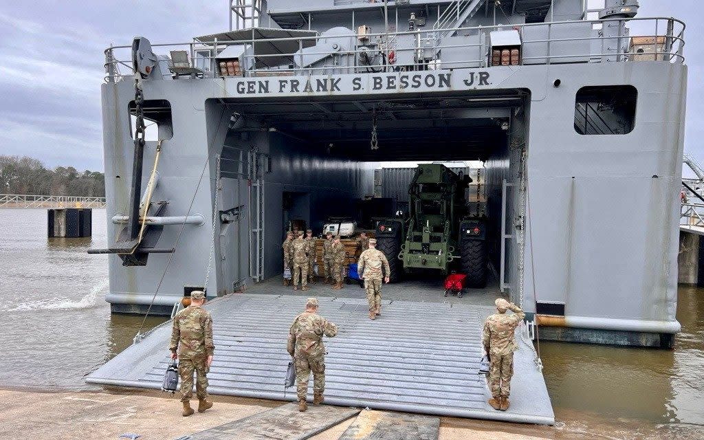 The General Frank S. Besson departs en route to the eastern Mediterranean