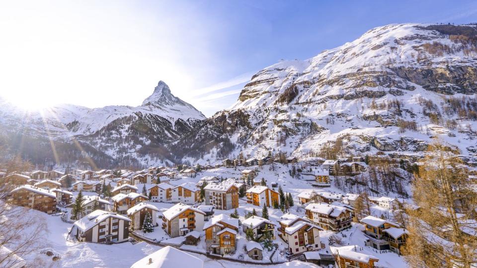 scenic view of snowcapped mountains against sky,zermatt,switzerland