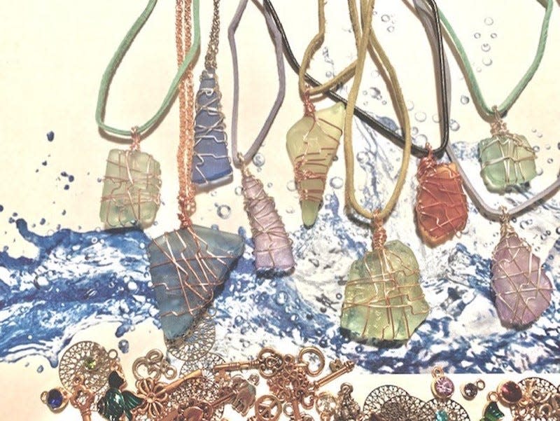 Seaglass jewelry by Carrie Decker