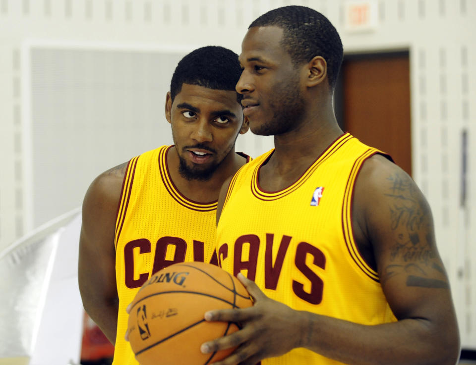 Dion Waiters is all for a reunion with Kyrie Irving, so long as his ex-teammate knows who the alpha is. (AP)