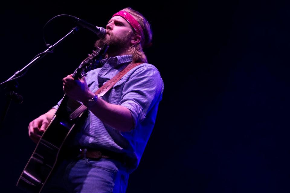 Charles Wesley Godwin singing at a sold-out Stage AE.