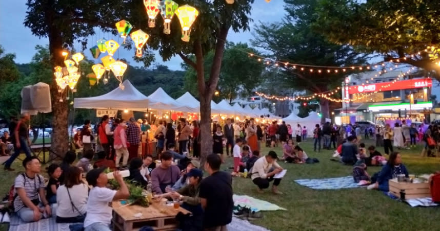 臺東慢食節《有種餐桌》，在鐵花新聚落熱鬧聚辦。（圖／高靜玉攝）