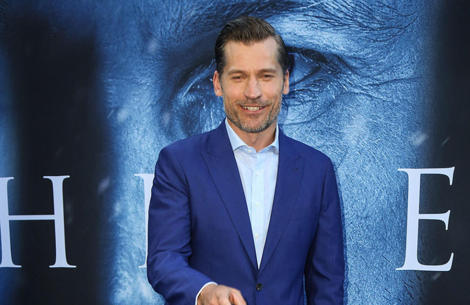 In 2014, actor Nikolaj Coster-Waldau, 52, appeared in an episode of ‘Chelsea Lately’, where he talked about his movie ‘The Other Woman’… specifically about a little accident he had while shooting a sex scene alongside Kate Upton, 30. In the scene, she was supposed to spank him with a whip… but she took direction too well and left him with a painful buttock bruise! He said: “I think she hasn’t seen them yet. I hope she’s okay with this.”