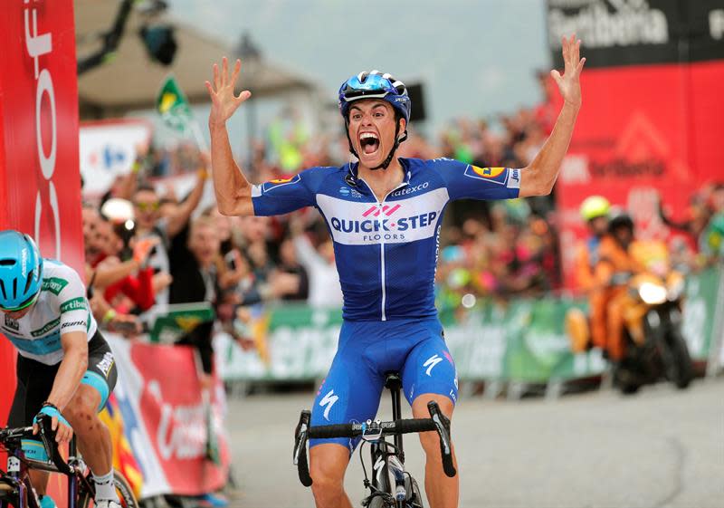 El español Enric Mas (Quick Step) ganó la vigésima etapa de la Vuelta a España, disputada entre Escaldes-Engordany y Coll de la Gallina, Andorra. / Foto: EFE